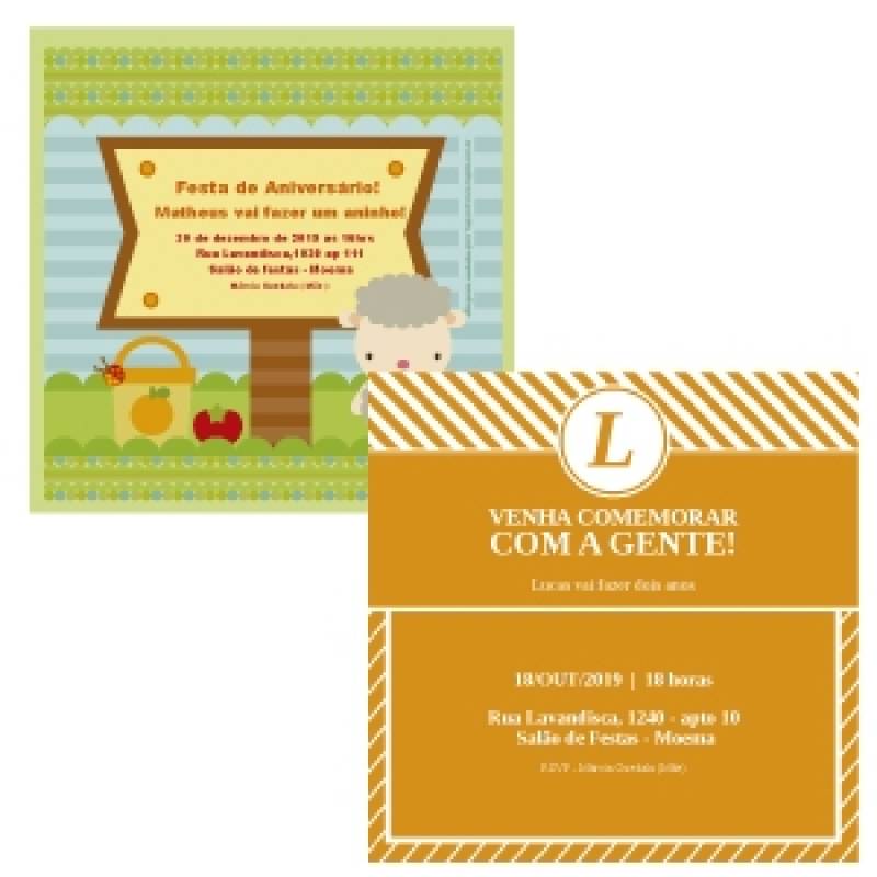 Convite de Aniversário de 1 Ano Personalizado Rondônia - Convite Simples Personalizado