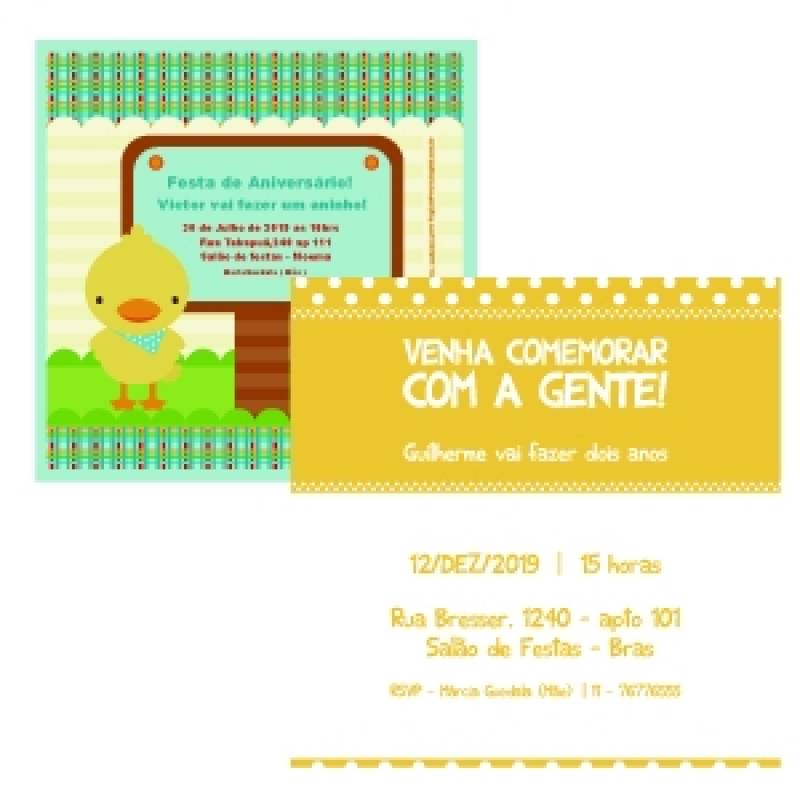 Convite de Aniversário Infantil Personalizado Rio Branco - Convite Infantil Personalizado