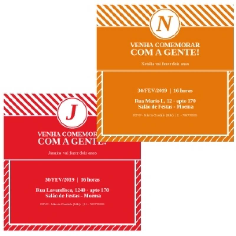 Convite de Aniversário Simples Melhor Preço Curitiba - Convite de Aniversário Masculino