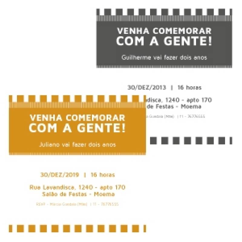 Convite de Aniversário Simples São Paulo - Convite de Aniversário Personalizável