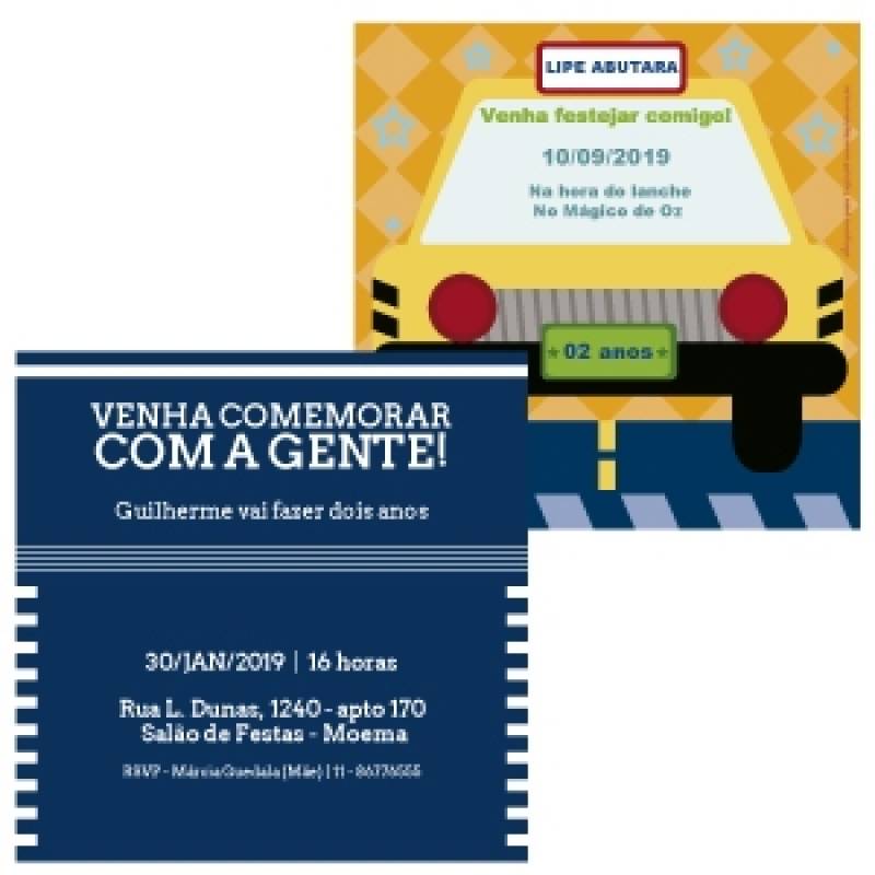 Convite Infantil Personalizado Valor Goiás - Convite Simples Personalizado