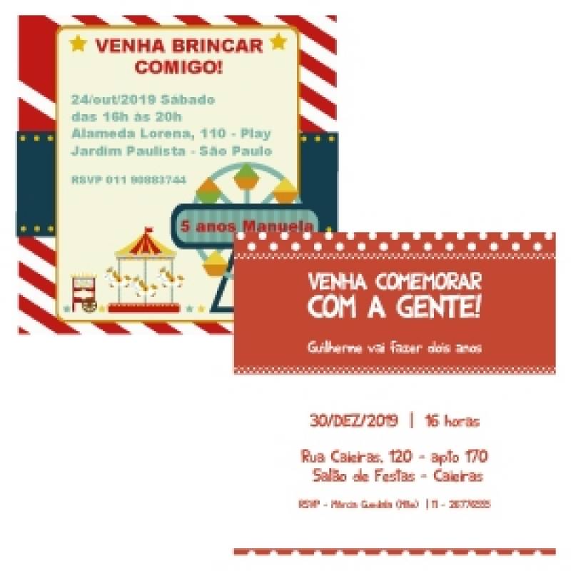 Convite Personalizado Infantil Santa Catarina - Convite para Aniversário Simples