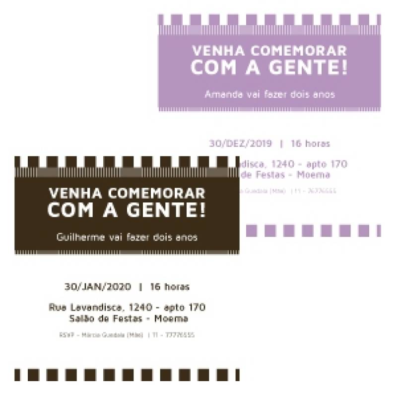 Convites de Aniversário Feminino Rio Branco - Convite de Aniversário Infantil