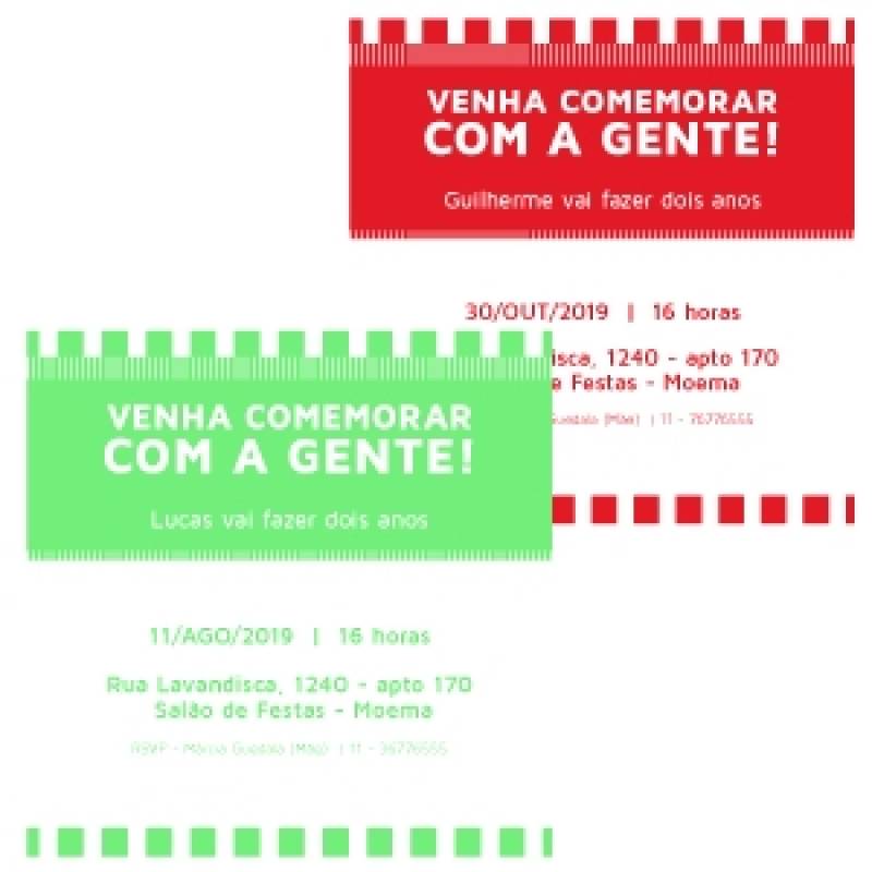 Onde Tem Convite Simples Personalizado Mato Grosso do Sul - Convite Infantil Personalizado