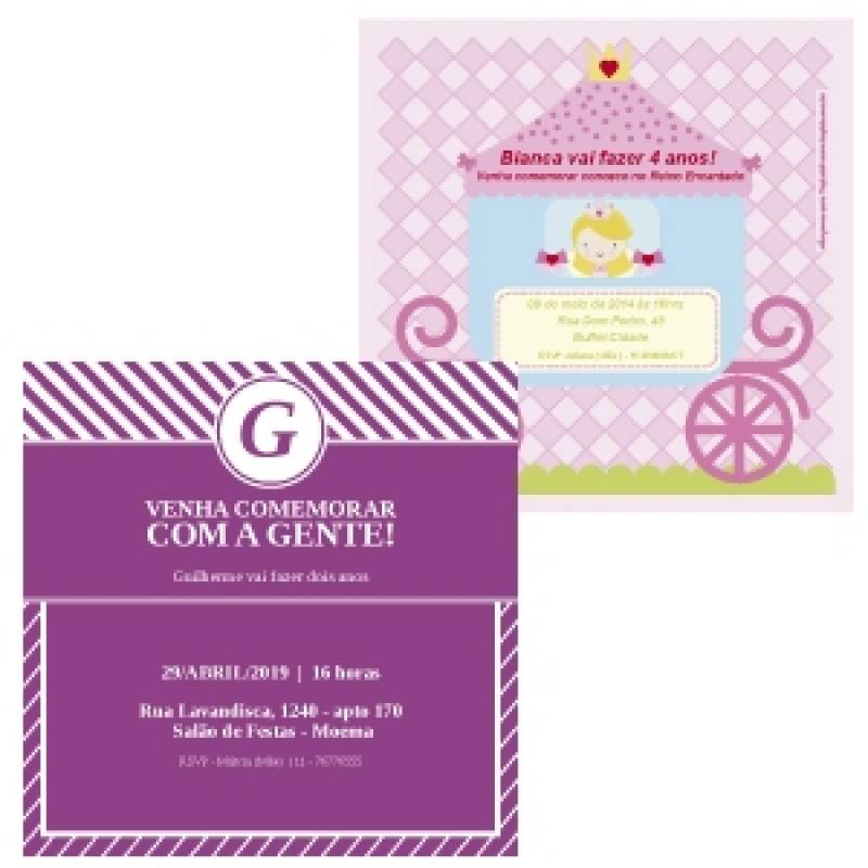 Pacotes de Convite de Aniversário Feminino Cuiabá - Convite de Aniversário Simples