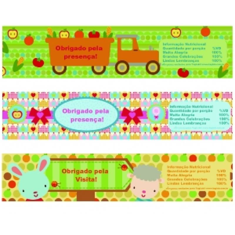 Rótulo Personalizados Infantil Paraíba - Rótulos Personalizados para Mini Garrafinhas